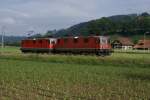 Re 4/4 II 11281 und Re 4/4 II 11340 am 22.6.10 auf Solofahrt in Gettnau.