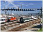 Abstellanlage in Basel SBB mit Re 4/4 II. (21.09.2010)