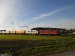 Herbststimmung bei Gundetswil (Strecke Winterthur - Frauenfeld) mit der Re 4/4'' 11306 mit einem Postzug nach Frauenfeld.