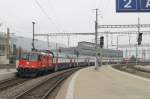 Test-Zug bei der Ausfahrt aus dem Bhf Brugg  Brugg 31.10.2011