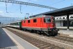 Abschied nehmen vom alten REX: Re 4/4'' 11116 am 8.6.2013 in Buchs SG als RE 3823 nach Chur.