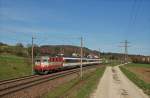 Re 4/4  11108  Swiss-Express  mit IC 281 Stuttgart Hbf - Zrich HB zwischen Bietingen und Thayngen. 14.04.13