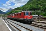 Heute wurden von Zürich drei defekte Personenverkehr Re 4/4 II ins Industriewerk Bellinzona überführt.