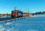 Re 421 397-1 mit EC 194 Mnchen Hbf-Zrich HB am 23.12.03 bei Algetshausen-Henau