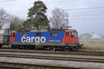 SBB CARGO 421 393-0 in Möhlin am 24. Januar 2019. Im Hintergrund erkennbar ist die SALINE RIBOURG.
Foto: Walter Ruetsch