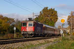 421 371-6 mit dem EC 196 kurz hinter Lindau gen Österreich.