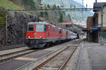 Am Karsamstag, 16.04.2022, war der Gotthard Panorama Express mit drei Lokomotiven (Re 4/4) unterwegs.