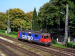 Die Re 421 379 am 30.08.2008 bei einer Rangierfahrt in Lindau Hbf.  (Bahnbilder Treffen) 