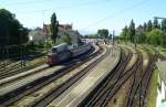 SBB Cargo 421 380-7 mit dem EC 196 von Mnchen Hbf nach Zrich HB, in Lindau Hbf; 30.05.2009