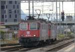 421 393-0 und 421 389-8 in Buchs SG. (15.09.2009)