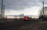 Spt am Abend des 06.03.2011 kam sie doch nochmal: MY 1131 der EBS als Vorspann vor SBB 421 XXX mit Containerzug in Fahrtrichtung Norden. Hier beim passieren des B Eltmannshausen/Oberhone.