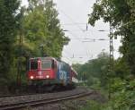 421 380-7 am 3. August 2011 mit EC 194 (Mnchen Hbf - Zrich HB) bei Lindau-Reutin.