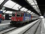 SBB - 421 388-0 mit EC bei der einfahrt in den Hauptbahnhof Zrich am 10.06.2011