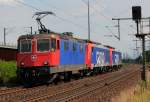 Railadventure 421 383-1 mit 474 003-7 I-SBBCI & 474 002-9 I-SBBCI am Haken in Porz Wahn am 04.07.2012