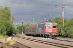 Schweizer Cargolok der Baureihe 421 zieht ihren Gterzug durch Neustadt. Aufnahmedatum 31.07.'13