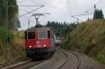 421 393 SBB Cargo mit Kesselwagenzug am 13.09.2013 bei Steinbach am Wald gen Saalfeld. 