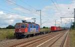 421 389 zog am 24.08.14 einen Containerzug durch Rodleben Richtung Magdeburg.