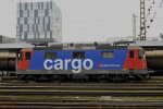 Re 4/4 421.386 der Sbb Cargo in Wels Hbf am 12.2.15 