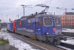 SBB 421 371 + 484 013 am 16.02.2021 in Mönchengladbach Hbf.