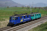 Lokzug ab Cornaux der WRS Widmer Rail Services AG bestehend aus den Re 430 114 und Re 430 115 zwischen Wangen an der Aare und Niederbipp unterwegs am 1.