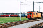 CrossRail/ASm.
Einmalige Begegnung in Langenthal zwischen zwei Re 4/4 III von CrossRail und dem ASm De 4/4 321 im Juni 2008.
Foto: Walter Ruetsch