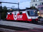 Die Re 4/4 III 111 ex RM macht sich bereit fr den Schiebedienst in Spiez am 27.09.2007