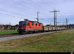 SBB - Lok  Re 4/4  430 370 mit Güterzug unterwegs bei Lyssach am 20.02.2020