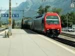 ZVV Dosto als Ersatz fr den Rheintal-Express(REX)St.Gallen-Chur bei der Einfahrt in Landquart.11.07.10    