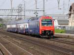 SBB - 450 085-6 unterwegs auf der  S3 im Bahnhof Rupperswil am 25.04.2014