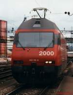 Re 460 115-9 bei Rangierarbeiten am 25.07.1997 in Basel SBB