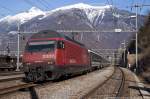 An einem sonnigen Wintertag, Transit-regionalen dieser von Bellinzona nach Locarno an der Spitze Re460.040