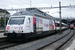 TGV Lyria Werbelok am IR nach Basel, am 29.5.2016.