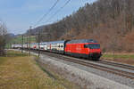 Re 460 021-9 fährt Richtung Bahnhof Tecknau.