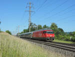 Rheinfelden-Augarten - 10. Juni 2022 : Re 460 108  Engadin  mit dem NJ 401/471 von Berlin/Hamburg nach Zürich.