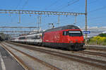 Re 460 101-9, durchfährt am 22.08.2023 den Bahnhof Rupperswil.