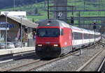 SBB - 460 023-5 bei der Durchfahrt im Bhf. Sissach am 02.03.2024