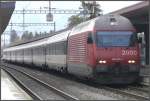 Re 460 033-4 mit IR nach Basel SBB in Landquart.