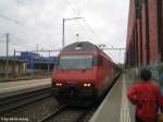 Re 460 042-5  Albis  mit IR 2131 nach Konstanz am 26.4.09 in Solothurn.