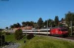 IR 2516 (Luzern-Geneve-Aeroport) mit Shcublok Re 460 008-6 bei Fribourg 3.10.10