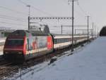 Re 460  My Switzerland  mit RE Bern-Biel/Bienne bei der Durchfahrt in Schpfen