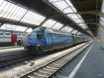 SBB - 460 021-9 mit Schnellzug bei der einfahrt im HB Zrich am 25.05.2012