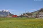 Re 460 004 mit Interregio am 26.04.2012 bei Steinen