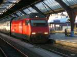 SBB - 460 000-3 mit IR bei der einfahrt im Hauptbahnhof Zrich am 29.12.2012