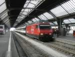 SBB - 460 021-9 bei der einfahrt im Hauptbahnhof Zürich am 25.01.2014