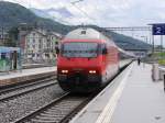 SBB - 460 030-0 mit IR bei der einfahrt im Bahnhof Aigle am 20.07.2014