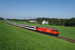 Re 460 000-3 donnert am 13.09.2016 mit dem IR 2265 von Flawil Richtung Gossau.