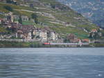 SBB - 460 mit Zug unterwegs am Lac Leman in Richtung Vevey am 25.09.2017