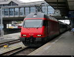 SBB - Lok 460 104-3 mit IR im Bahnhof Basel SBB am  21.07.2018