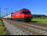SBB - 460 073-0 mit IR von Bern nach Zürich unterwegs bei Lyssach am 24.09.2021