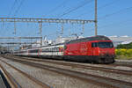 Re 460 091-2 durchfährt am 22.08.2023 den Bahnhof Rupperswil.